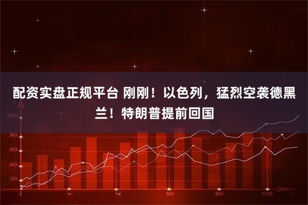 配资实盘正规平台 刚刚！以色列，猛烈空袭德黑兰！特朗普提前回国